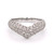 18ct White Gold 0.50ct Diamond Pavé Set Shaped Chunky Wedding Ring murray co jewellers belfast