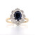 9ct Yellow Gold 1.42ct Sapphire & 1.00ct Diamond Cluster Ring murray co jewellers belfast