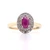 9ct Yellow Gold 0.74ct Ruby & 0.20ct Diamond Cluster Ring murray co jewellers belfast