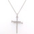 18ct White Gold 0.50ct Diamond Nail Cross Pendant murray co jewellers belfast