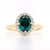 9ct Yellow Gold Lab Grown 2.06ct Emerald & 0.20ct Diamond Rotating Cluster Ring