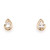 9ct Yellow Gold 1.05ct Lab Grown Pear Diamond Rub Over Earrings
