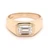 9ct Yellow Gold 1.64ct Lab Grown Emerald Cut Diamond Gent's Ring murray co jewellers belfast
