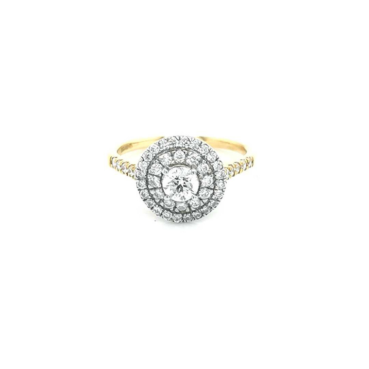 18ct Yellow Gold 0.90ct Diamond Cluster Ring diamond ring engagement ring belfast wedding ring eternity ring diamond jewellery
