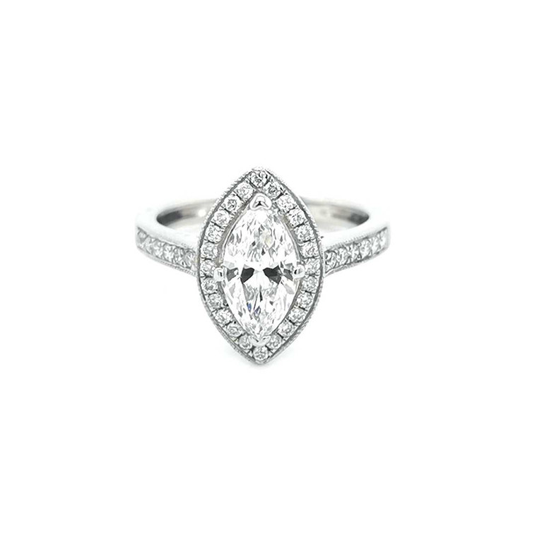 Platinum 1.32ct Marquise Cluster Diamond Engagement Ring diamond ring engagement ring belfast wedding ring eternity ring diamond jewellery