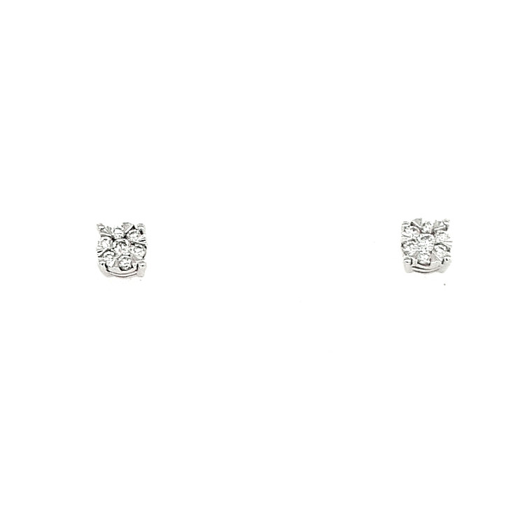 18ct White Gold 0.14ct Diamond Earrings physical Diamond Earrings Murray & Co.