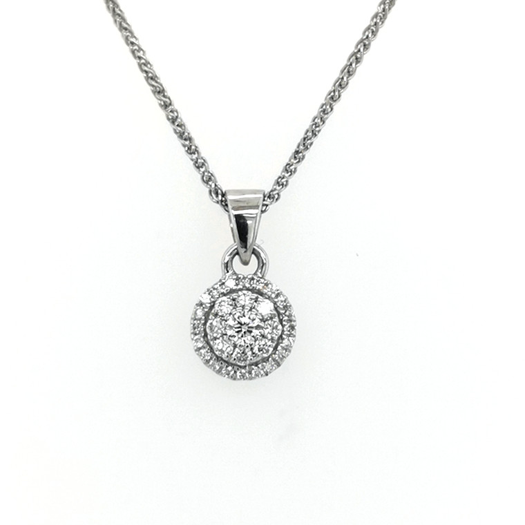 18ct White Gold 0.30ct Diamond Pendant physical Diamond Pendants Murray & Co.