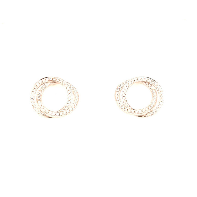 18ct White Gold 0.50ct Diamond Double Circle Earrings diamond ring engagement ring belfast wedding ring eternity ring diamond jewellery