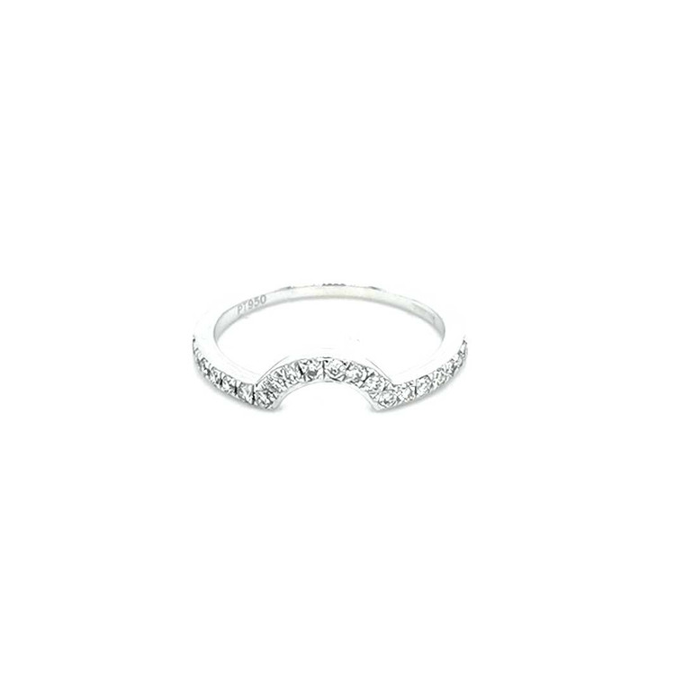 Platinum 0.22ct Diamond Set Shaped Wedding Ring diamond ring engagement ring belfast wedding ring eternity ring diamond jewellery