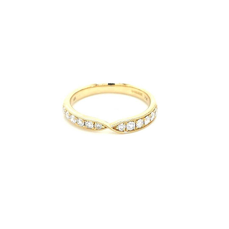 18ct Yellow Gold 0.35ct Diamond Pavé Set Bow Tie Style Ring diamond ring engagement ring belfast wedding ring eternity ring diamond jewellery