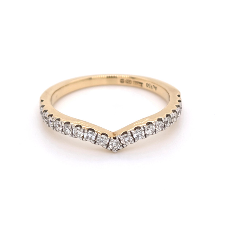 18ct Yellow Gold 0.25ct Claw Set Shaped Diamond Wedding Ring diamond ring engagement ring belfast wedding ring eternity ring diamond jewellery