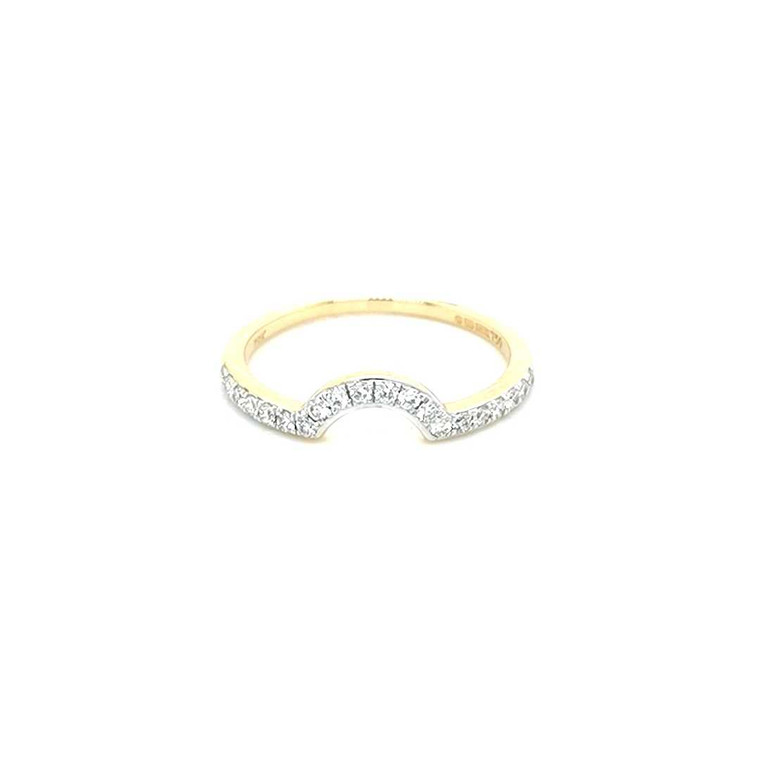 18ct Yellow Gold 0.21ct Shaped Diamond Wedding Ring diamond ring engagement ring belfast wedding ring eternity ring diamond jewellery