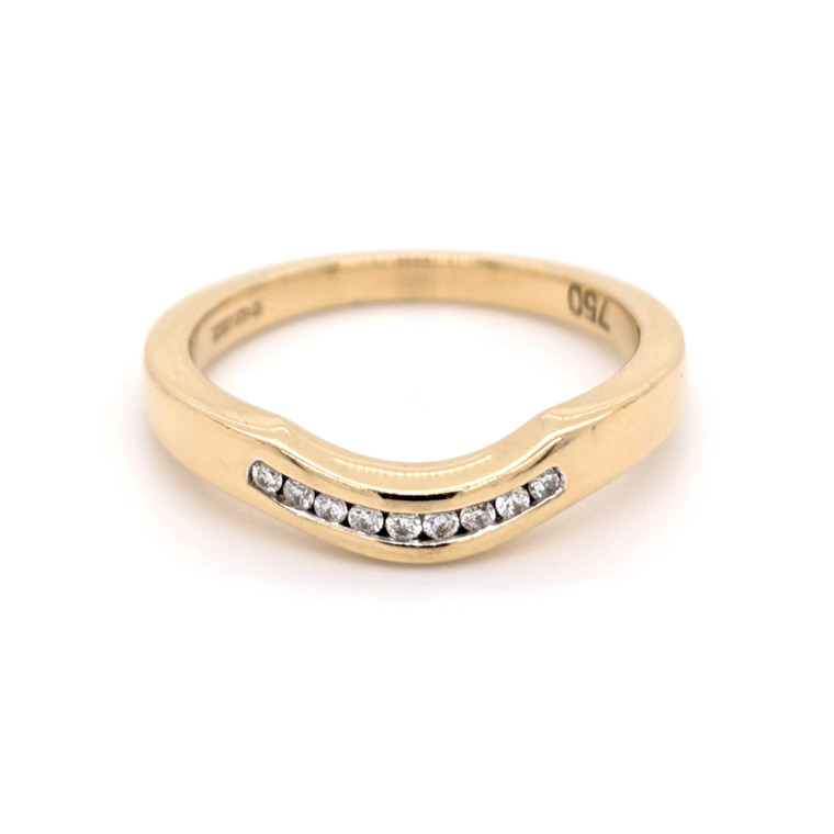 18ct Yellow Gold 0.10ct Channel Set Shaped Diamond Wedding Ring diamond ring engagement ring belfast wedding ring eternity ring diamond jewellery