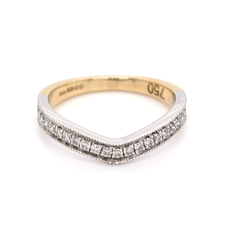 18ct Yellow Gold 0.10ct Shaped Diamond Wedding Ring diamond ring engagement ring belfast wedding ring eternity ring diamond jewellery