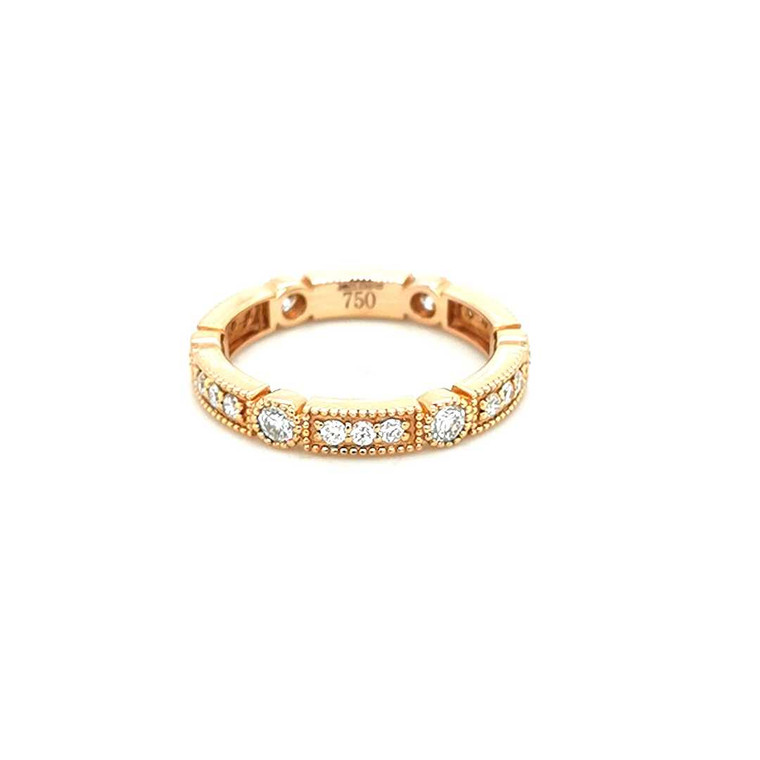 18ct Rose Gold 0.70ct Milgrain Edged Fancy Diamond Wedding Ring diamond ring engagement ring belfast wedding ring eternity ring diamond jewellery