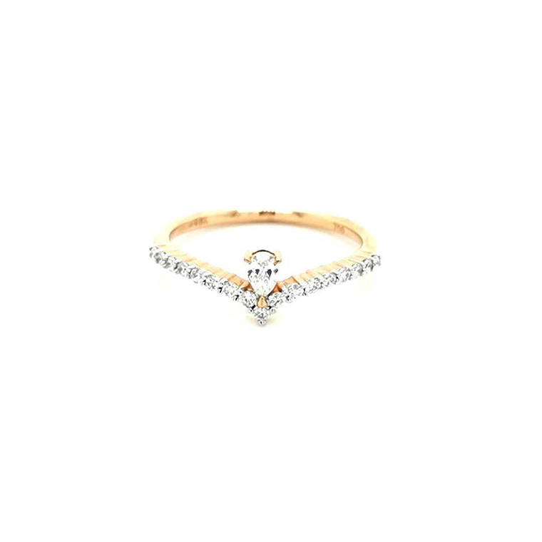 18ct Rose Gold 0.50ct Diamond V Shaped Wedding Ring diamond ring engagement ring belfast wedding ring eternity ring diamond jewellery