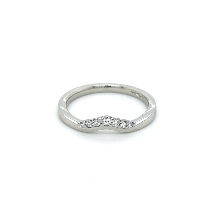 diamond set 0.10ct shaped wedding ring eternity murray co belfast jewellery engagement