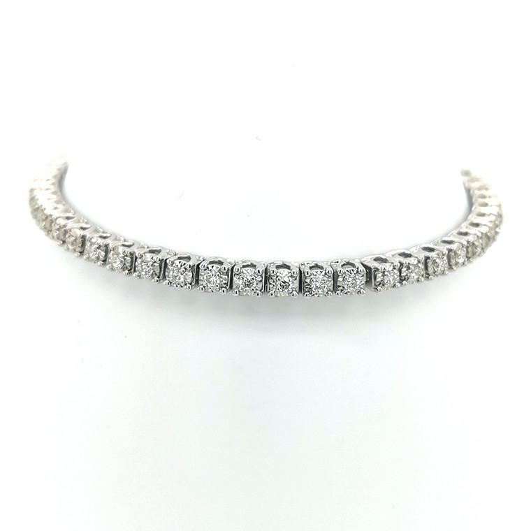 1 carat 6.5 MM White Moissanite Diamond Tennis Bracelet 15-24cm Real Solid  925 Silver Fine Jewelry for Men/Women - AliExpress