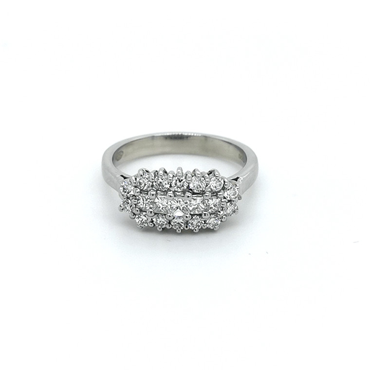 platinum diamond boat cluster eternity dress ring murray co jewellers belfast