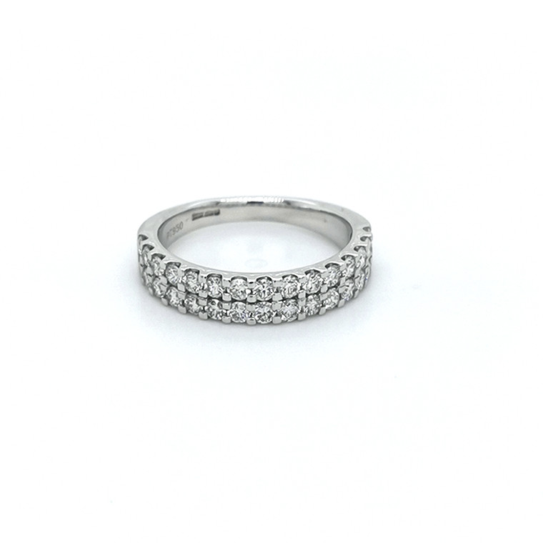 platinum double row diamond eternity dress ring murray co jewellers belfast