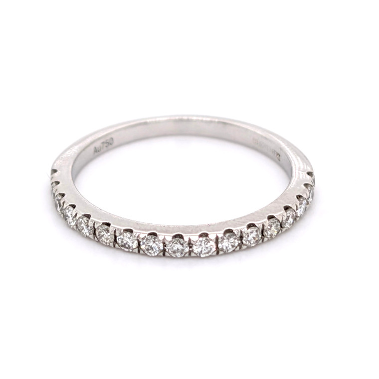 18ct White Gold 0.26ct Diamond Claw Set Wedding Ring murray co jewellers belfast