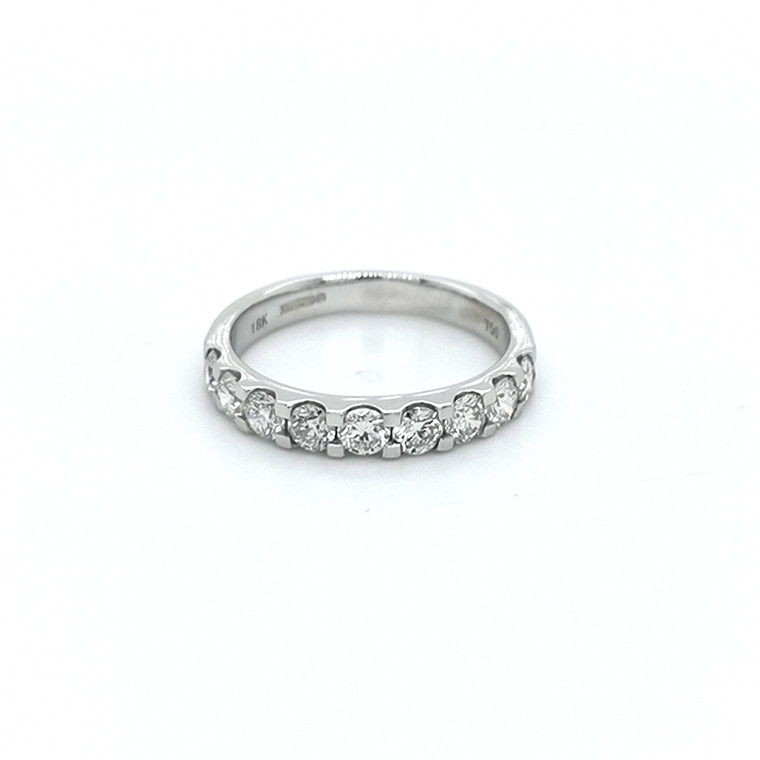 18ct White Gold 1.00ct Diamond Claw Set Wedding Ring murray co jewellers belfast