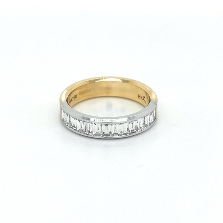 18ct Yellow Gold 0.77ct Channel Set Baguette Diamond Wedding Ring murray co jewellers belfast