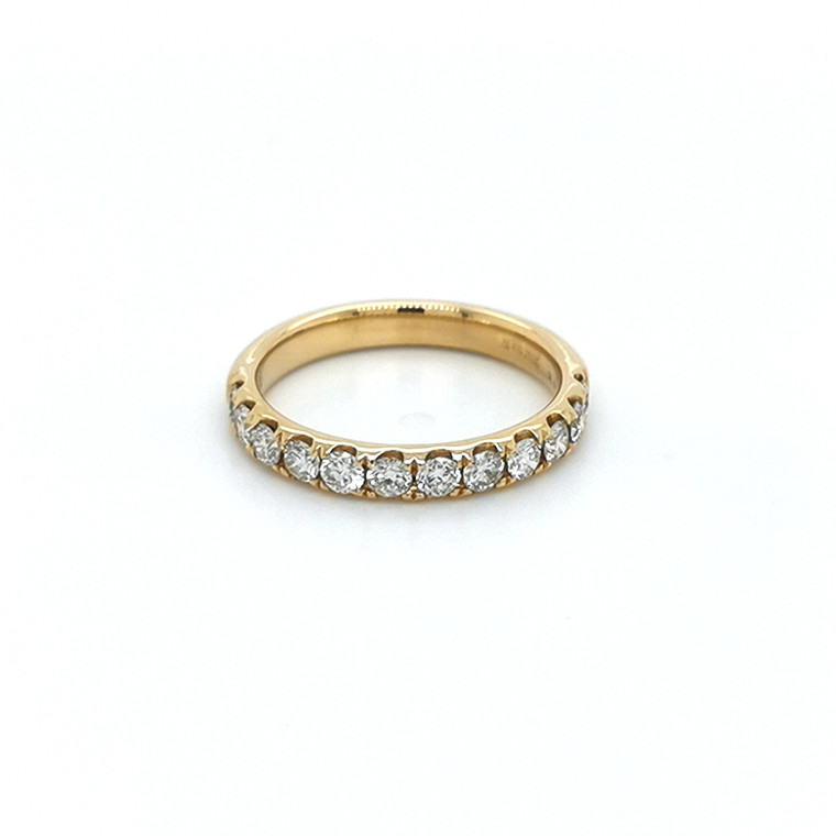 18ct Yellow Gold 0.75ct Diamond Claw Set Wedding Ring murray co jewellers belfast