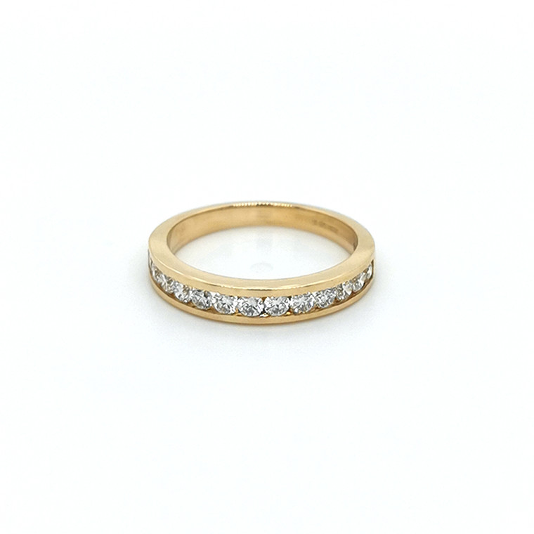 18ct Yellow Gold 0.51ct Diamond Channel Set Wedding Ring murray co jewellers belfast