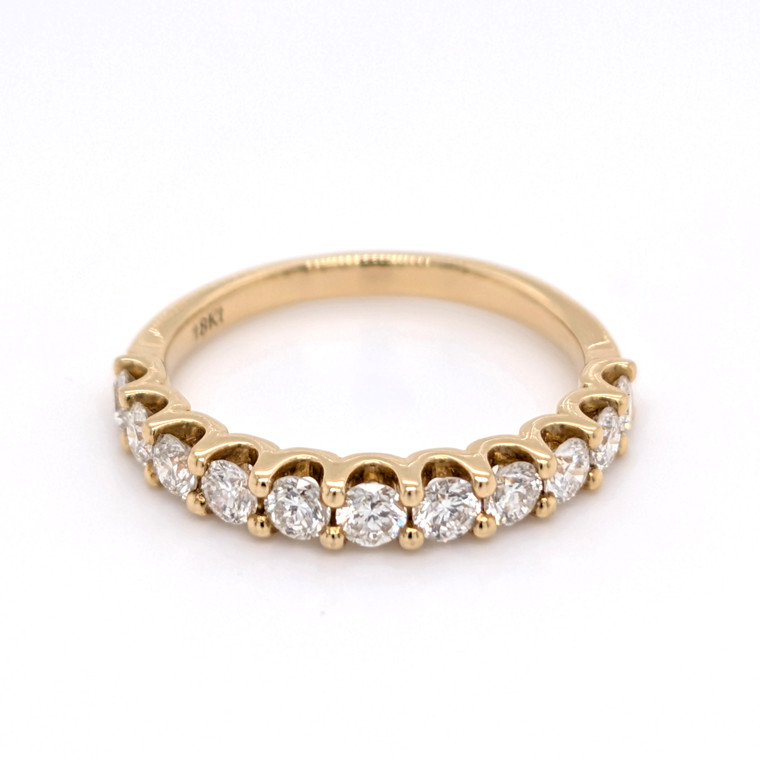 18ct Yellow Gold 1.00ct Diamond Claw Set Wedding Ring murray co jewellers belfast wedding rings eternity rings
