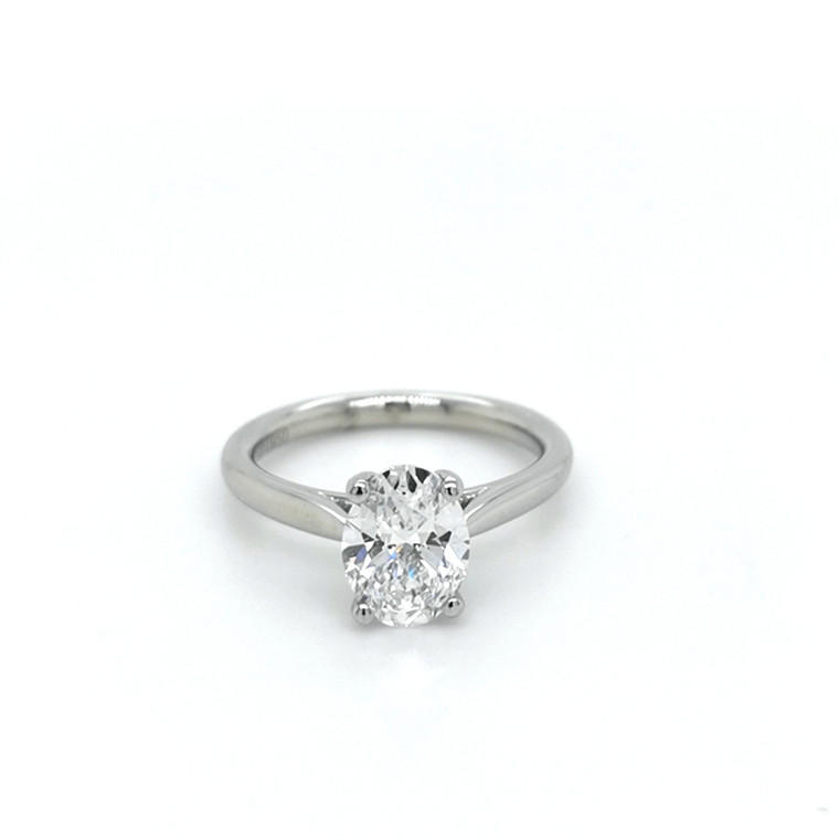Platinum 1.52ct Oval Diamond Solitaire Engagement Ring murray co jewellers belfast