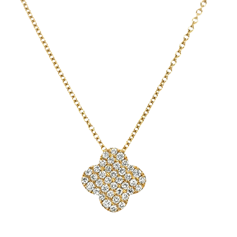 18ct Yellow Gold 0.36ct Diamond Fancy Shaped Pendant murray co jewellers belfast