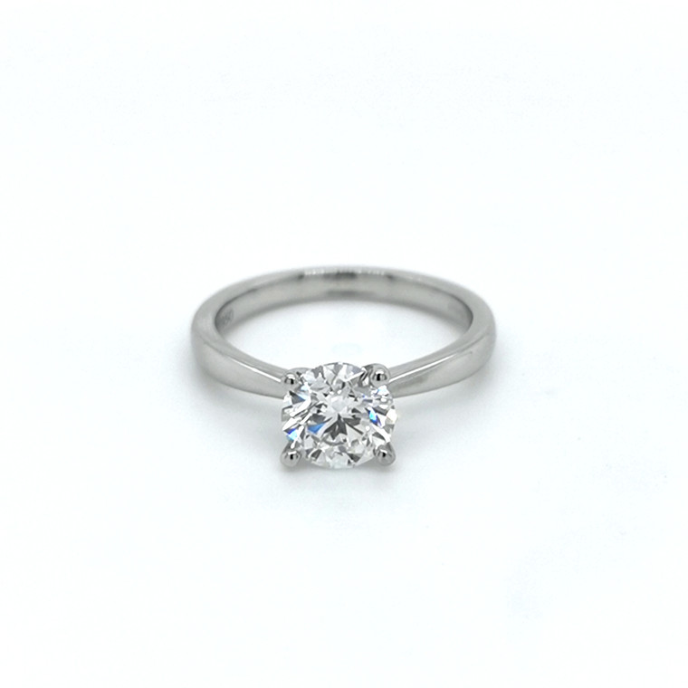 Platinum 1.31ct Lab Grown Round Brilliant Diamond Solitaire Ring murray co jewellers belfast