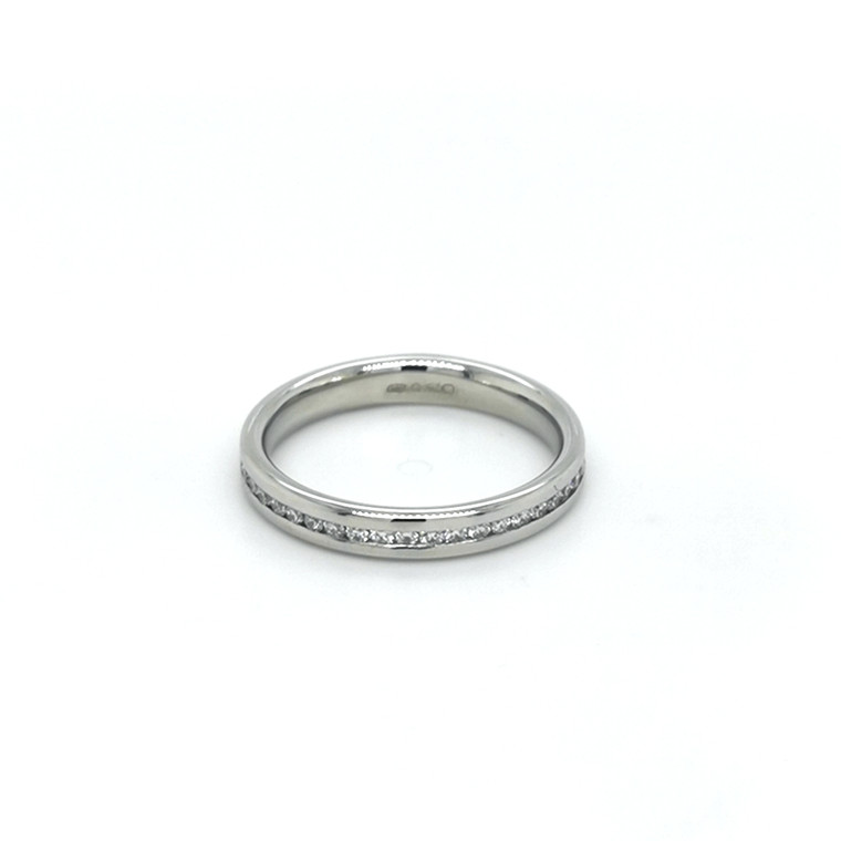 Platinum 0.30ct Channel Set Diamond Wedding Ring murray co jewellers belfast