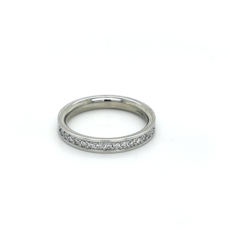 Platinum 0.23ct Pavé Set Diamond Wedding Ring murray co jewellery belfast