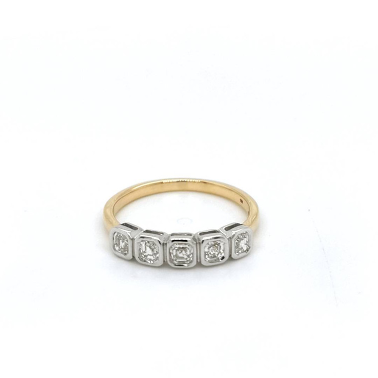 18ct Yellow Gold 0.55ct Diamond 5 Stone Eternity Ring murray co jewellers belfast