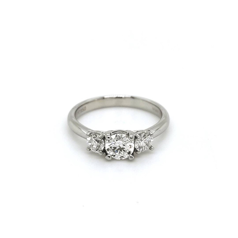 Platinum 0.92ct Diamond Graduated 3 Stone Engagement Ring murray co jewellers belfast