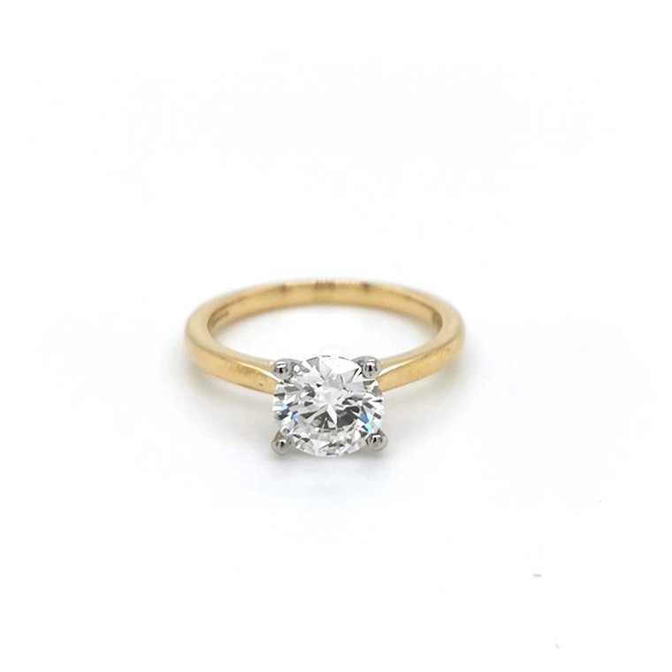 18ct Yellow Gold 1.51ct Lab Grown Diamond Solitaire Ring murray co jewellers belfast