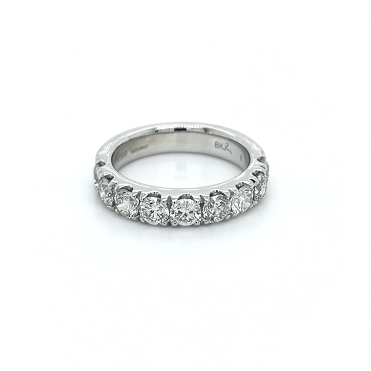 Platinum 2.00ct Round Brilliant Diamond Claw Set Eternity Ring murray co jewellers belfast