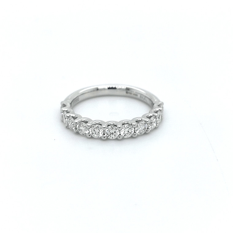 Platinum 1.00ct Round Brilliant Diamond Claw Set Eternity Ring murray co jewellers belfast