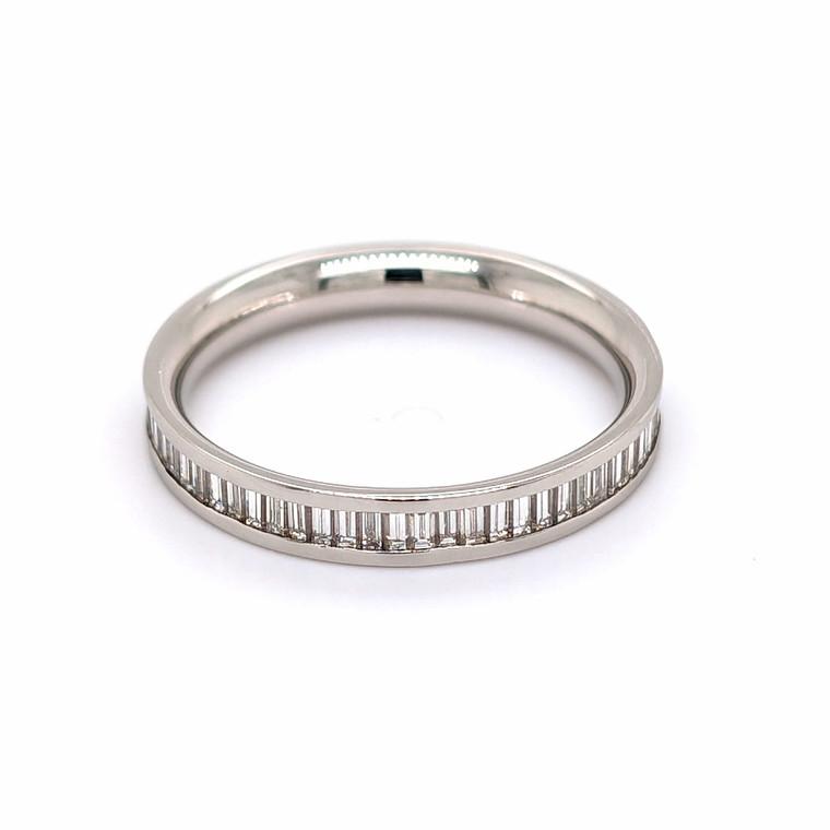 Platinum 0.53ct Channel Set Baguette Diamond Wedding Ring murray co jewellers belfast