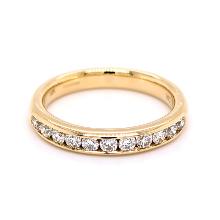 18ct Yellow Gold 0.50ct Diamond Channel Set Wedding Ring murray co jewellers belfast engagement rings wedding rings eternity rings