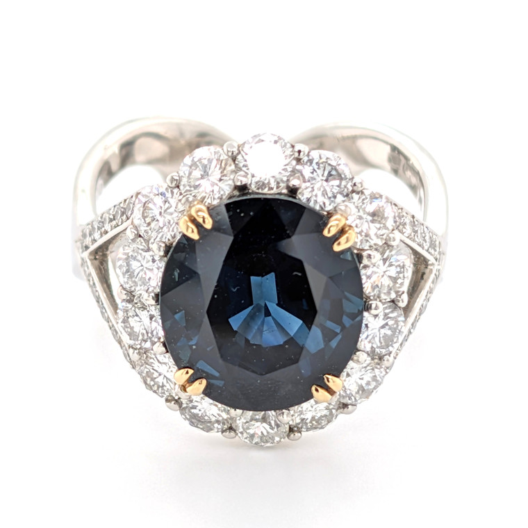 Platinum 5.87ct Sapphire & 1.62ct Diamond Infinity Cluster Ring murray co jewellers belfast