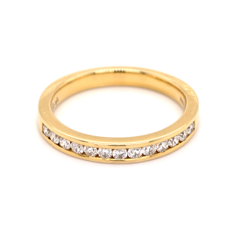 18ct Yellow Gold 0.35ct Diamond Channel Set Wedding Ring murray co jewellers belfast wedding rings eternity rings