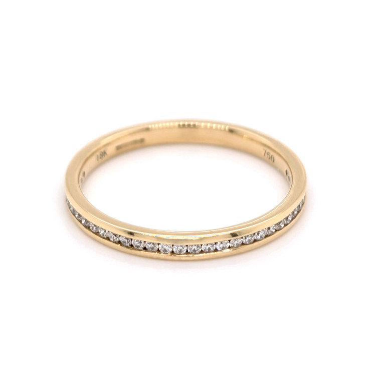 18ct Yellow Gold 0.16ct Diamond Channel Set Wedding Ring murray co jewellers belfast wedding rings eternity rings