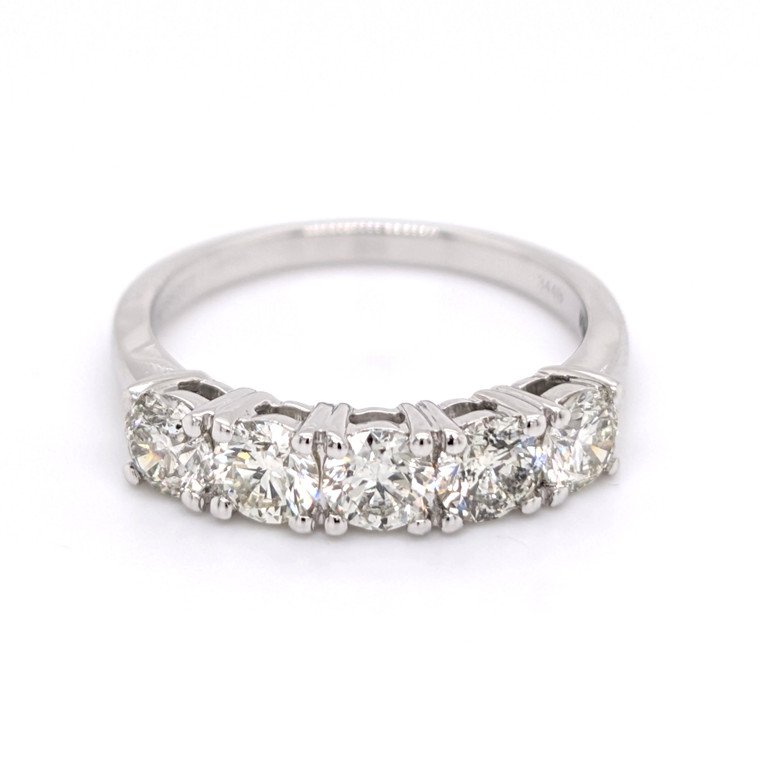 Platinum 1.50ct Round Brilliant Diamond 5 Stone Ring murray co jewellers belfast eternity rings
