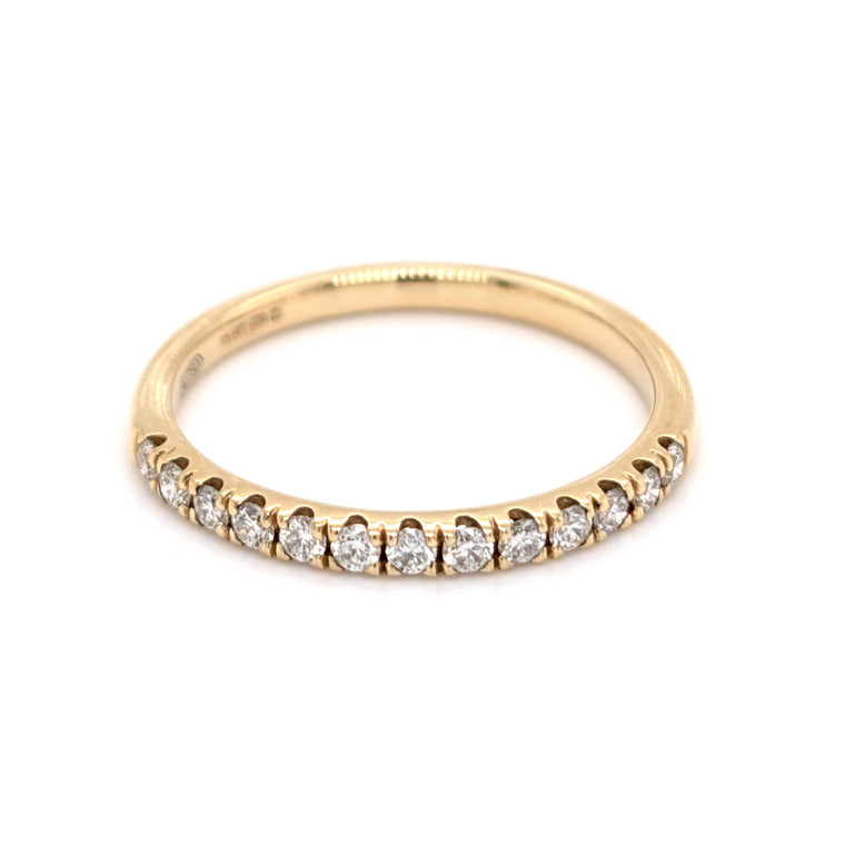 18ct Yellow Gold 0.28ct Diamond Claw Set Wedding Ring murray co jewellers belfast wedding rings