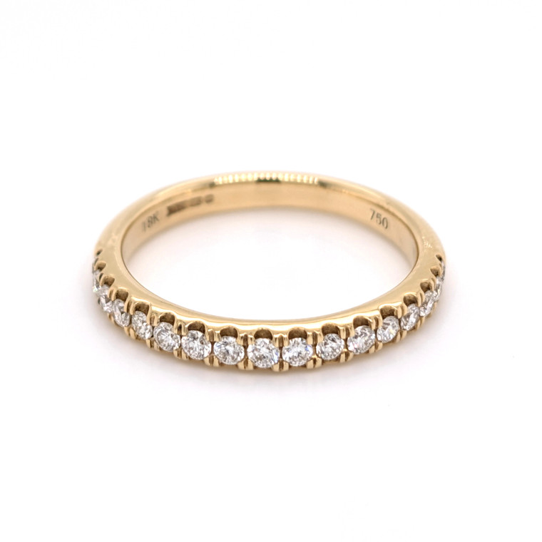 18ct Yellow Gold 0.35ct Diamond Claw Set Wedding Ring murray co jewellers belfast wedding rings eternity rings