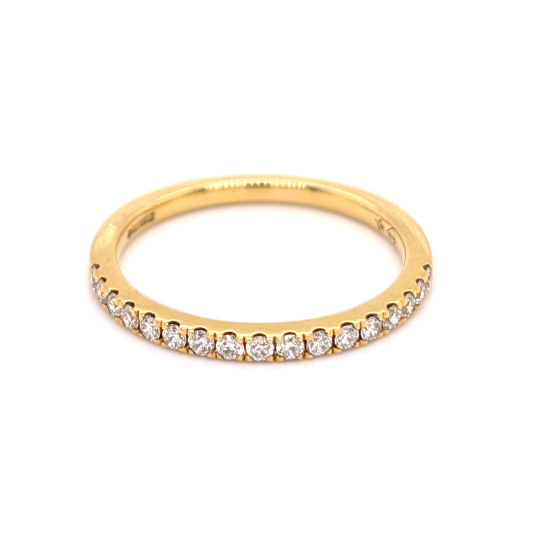 18ct Yellow Gold 0.25ct Diamond Claw Set Wedding Ring murray co jewellers belfast wedding rings