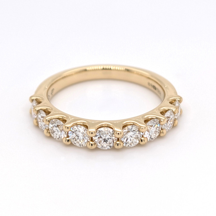 18ct Yellow Gold 1.25ct Diamond Claw Set Eternity Ring murray co jewellers belfast wedding rings eternity rings